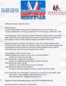 Calling all visually impaired sailors: